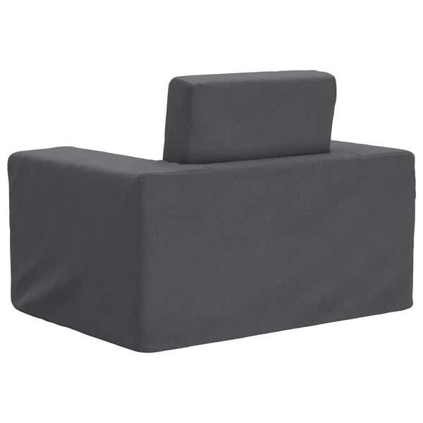Kinder Schlafsofa Anthrazit Weicher Plüsch