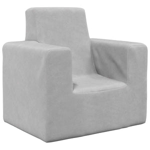 Kindersofa Hellgrau Plüsch