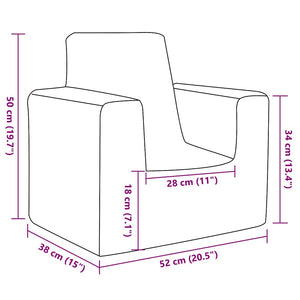 Blaues Kinder Sofa Plüsch
