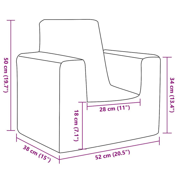 Blaues Kinder Sofa Plüsch