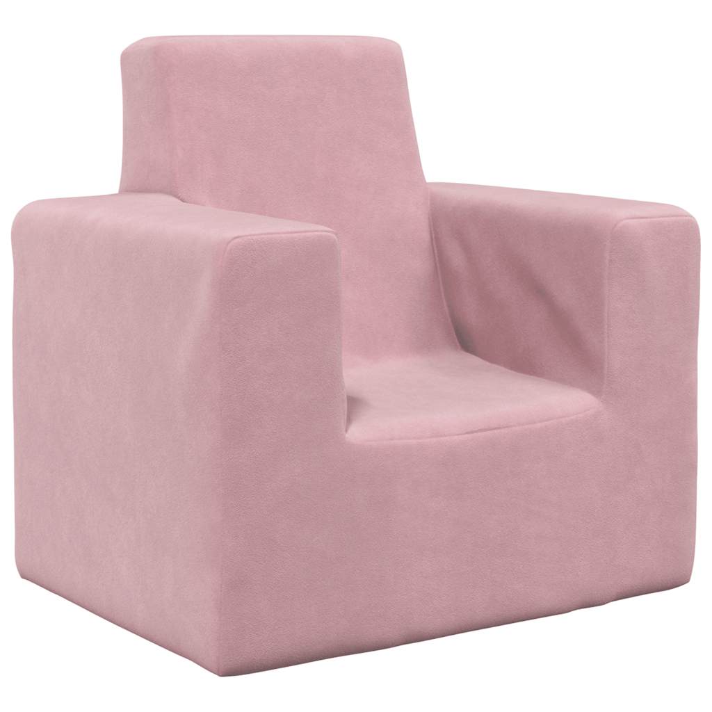 Rosa Plüsch Kindersofa