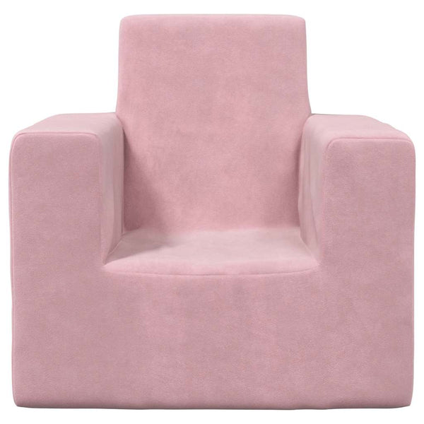 Rosa Plüsch Kindersofa