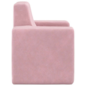 Rosa Plüsch Kindersofa