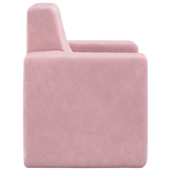 Rosa Plüsch Kindersofa
