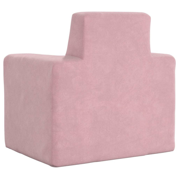 Rosa Plüsch Kindersofa