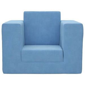Blaues Kinderschlafsofa aus Plüsch