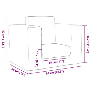 Blaues Kinderschlafsofa aus Plüsch