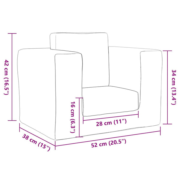 Blaues Kinderschlafsofa aus Plüsch