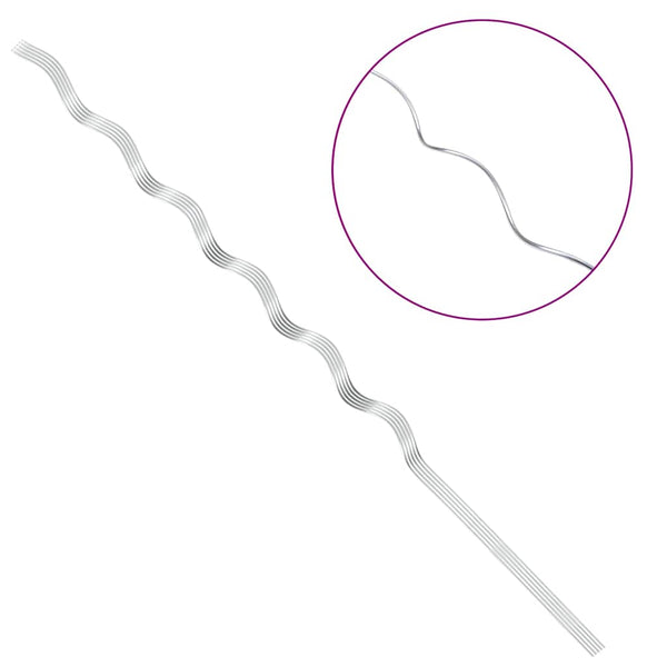 Pflanzenstütze Spiral Stahl Silber 5er-Set