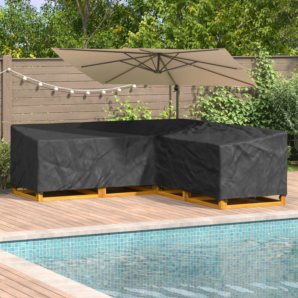 Möbelbezug Schwarz 255x255x80cm Oxford-Gewebe