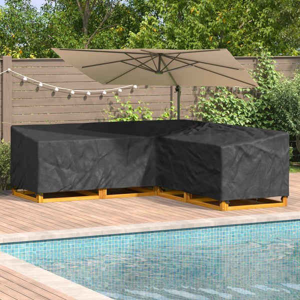 Möbelbezug Schwarz 255x255x80cm Oxford-Gewebe