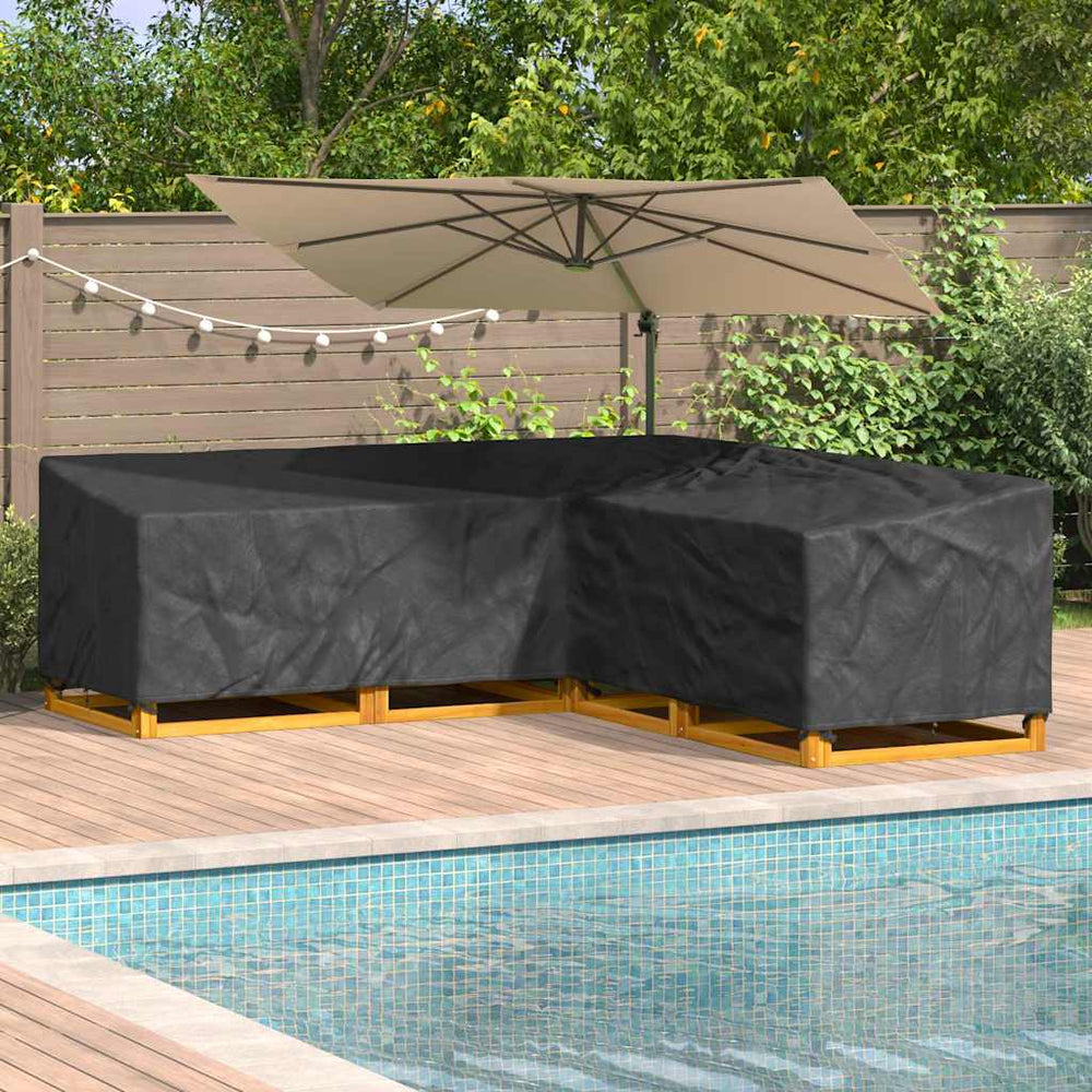Schwarze Gartenmöbel Abdeckung 255x255x80cm