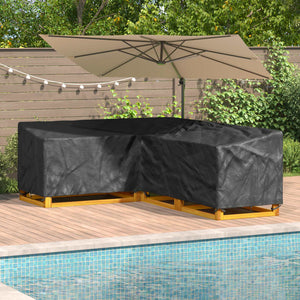 Schwarze Möbel Abdeckung 250x180x80 cm