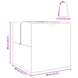 vidaXL Sac de rangement d'extérieur 80 x 80 x 60 cm Tissu Oxford 600D