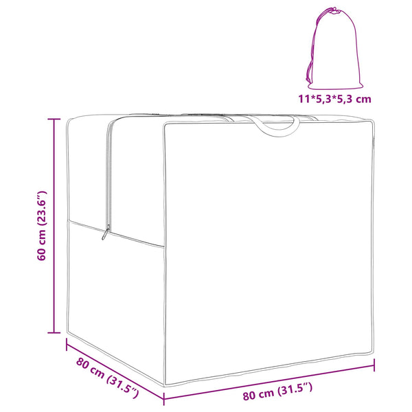 vidaXL Sac de rangement d'extérieur 80 x 80 x 60 cm Tissu Oxford 600D