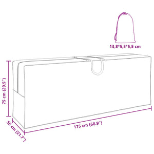 vidaXL Housse de rangement d'extérieur 175 x 55 x 75 cm Tissu Oxford 420D