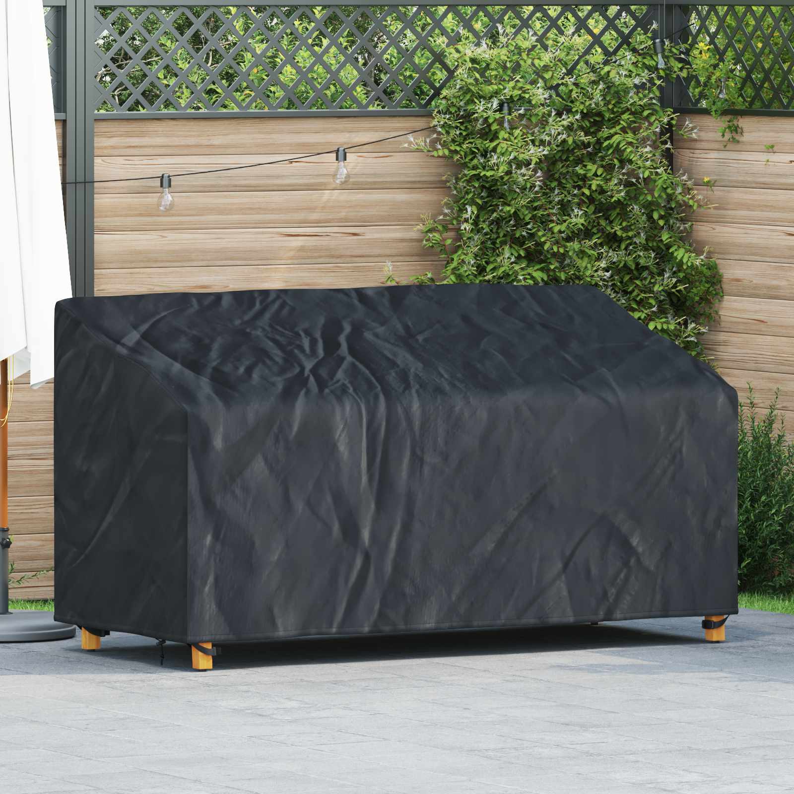 vidaXL Housse de protection pour banc de jardin 185 x 85 x 65 / 94 cm en tissu Oxford 210D