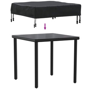 Schwarze Tischdecke 62x62 cm Oxford Stoff