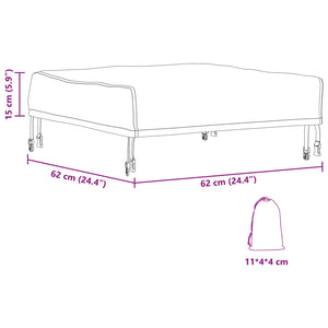 Schwarze Tischdecke 62x62 cm Oxford Stoff