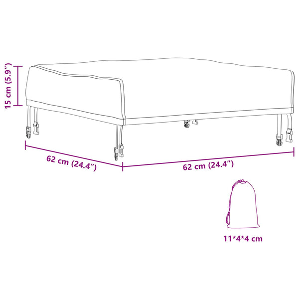 Schwarze Tischdecke 62x62 cm Oxford Stoff