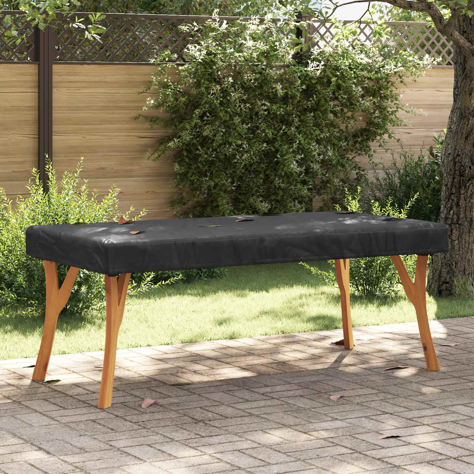 Schwarze Tischdecke 82 x 182 cm
