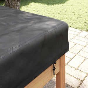 Schwarze Tischdecke 262x102x15cm