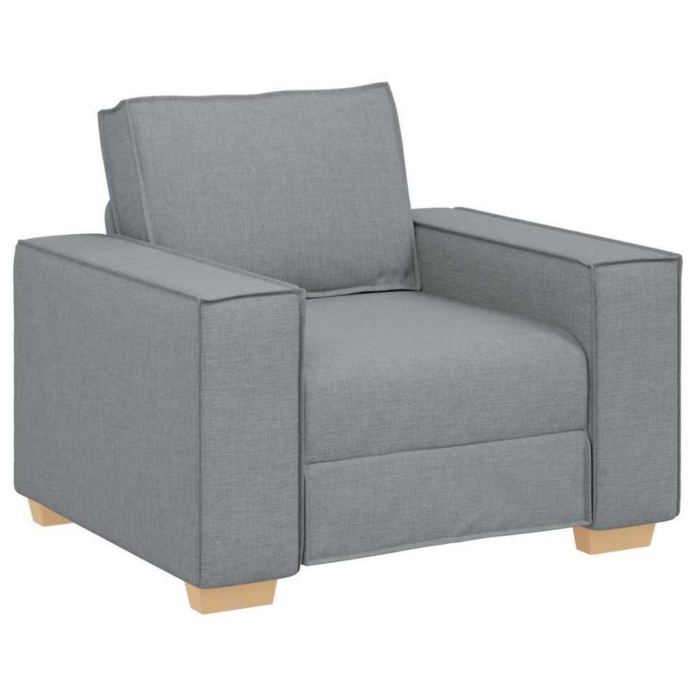 Sofa Sessel Hellgrau Stoff 100 cm