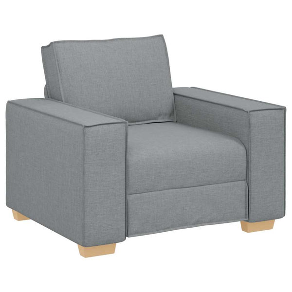 Sofa Sessel Hellgrau Stoff 100 cm