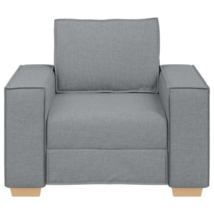 Sofa Sessel Hellgrau Stoff 100 cm
