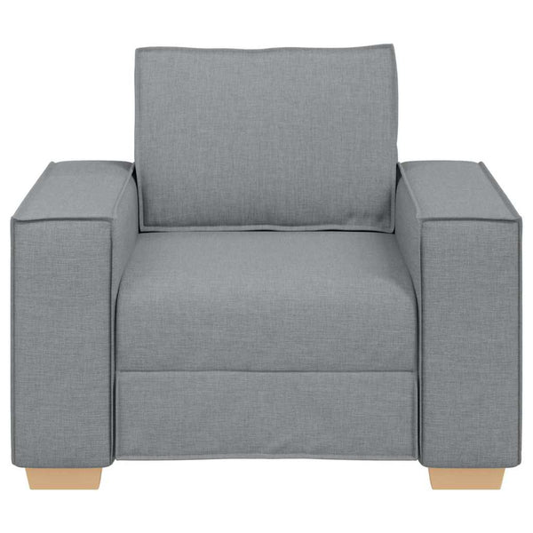 Sofa Sessel Hellgrau Stoff 100 cm
