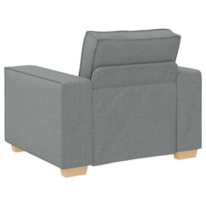 Sofa Sessel Hellgrau Stoff 100 cm