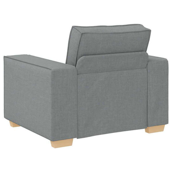 Sofa Sessel Hellgrau Stoff 100 cm
