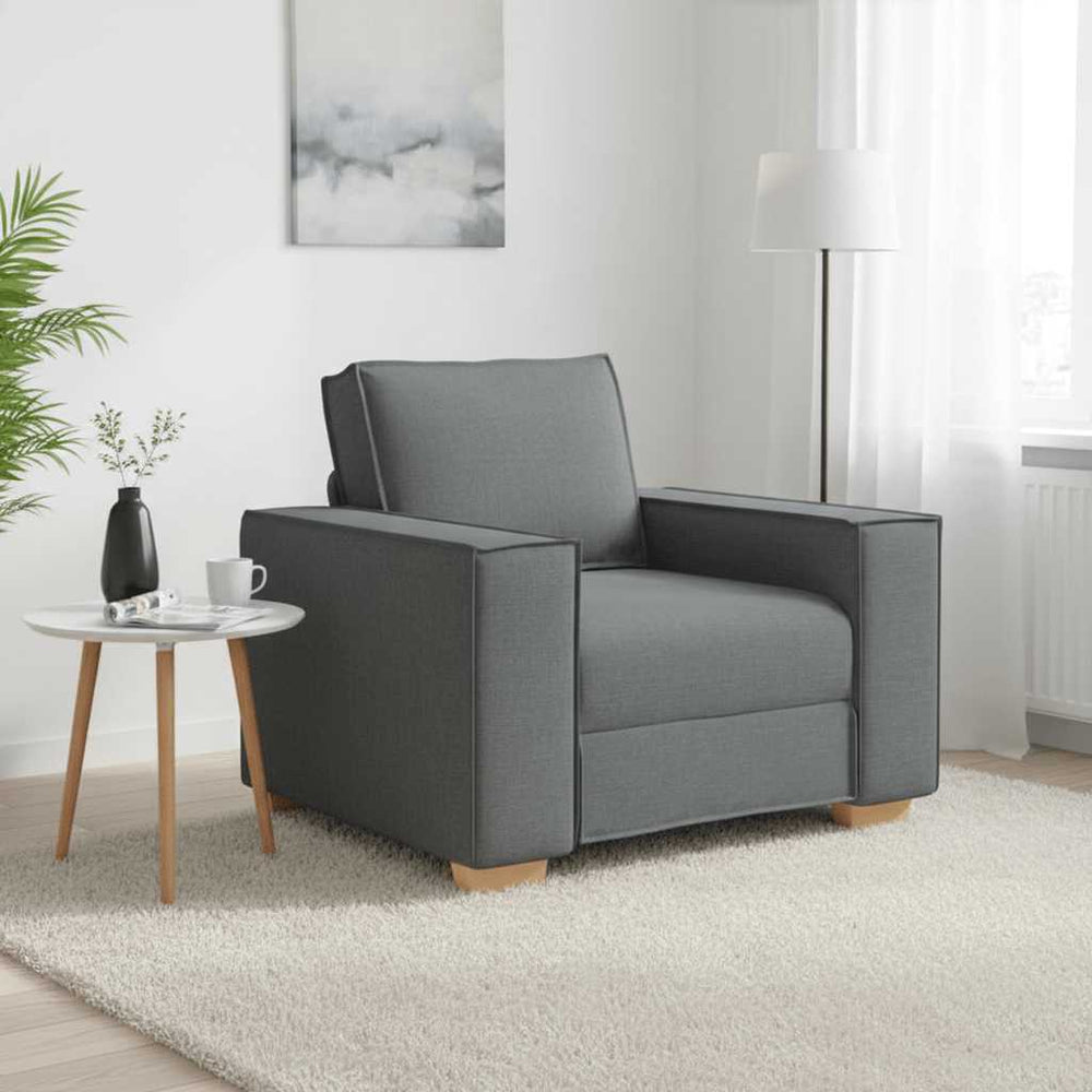 Dunkelgrauer Sofa Sessel Stoff 100 cm