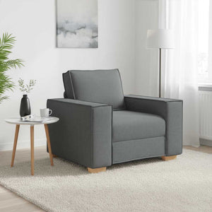 Dunkelgrauer Sofa Sessel Stoff 100 cm