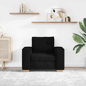Schwarzer Stoff Sofa Stuhl
