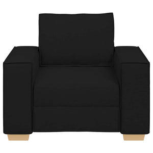 Schwarzer Stoff Sofa Stuhl
