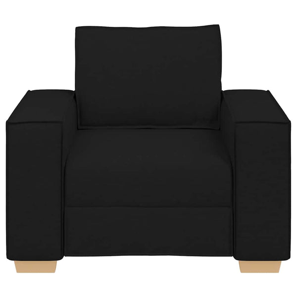 Schwarzer Stoff Sofa Stuhl