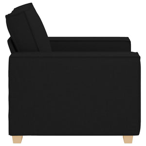 Schwarzer Stoff Sofa Stuhl