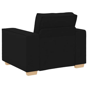 Schwarzer Stoff Sofa Stuhl
