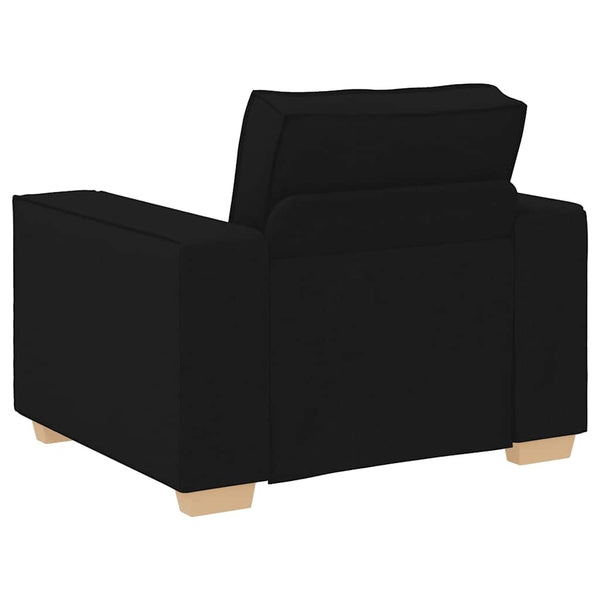 Schwarzer Stoff Sofa Stuhl