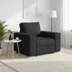 Schwarzer Stoff Sofa Stuhl