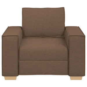 Brauner Stoff Sofa Sessel 100 cm