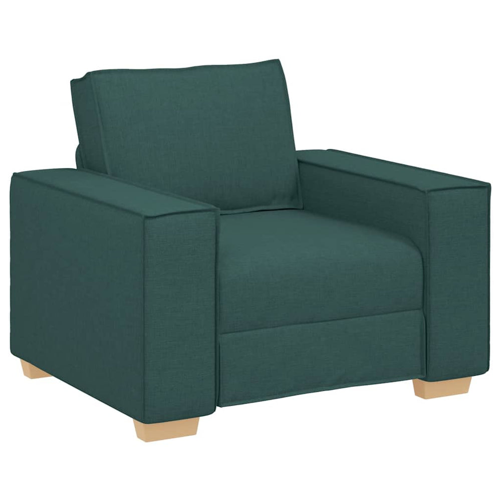 Dunkelgrüner Stoff Sofa Sessel 100 cm