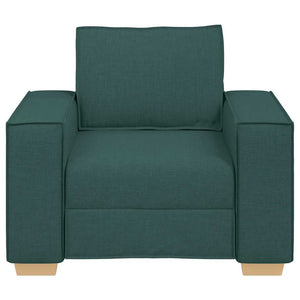 Dunkelgrüner Stoff Sofa Sessel 100 cm