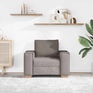 Taupe Stoff Sofa Sessel
