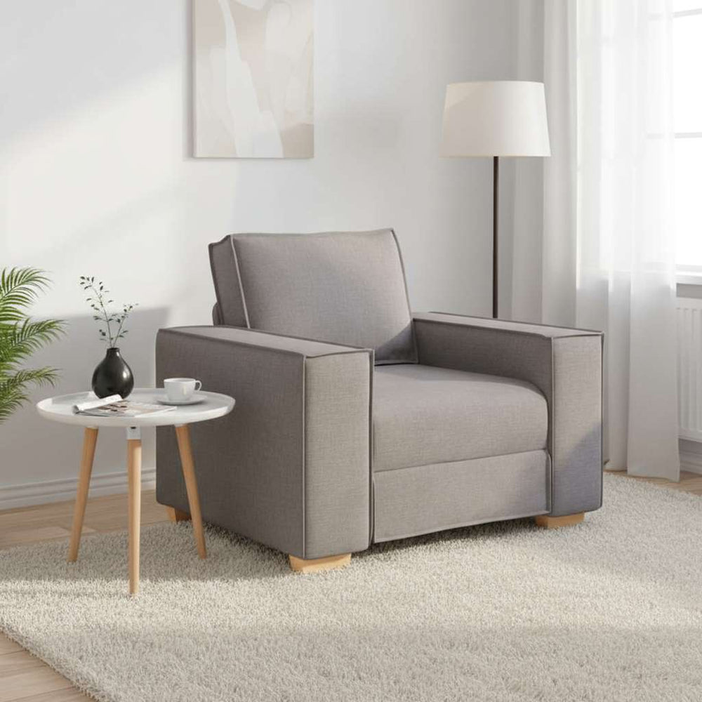 Taupe Stoff Sofa Sessel