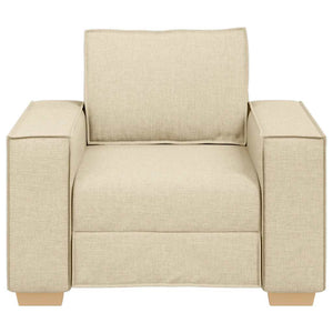 Creme Sofa Sessel Stoff 100x78x84 cm