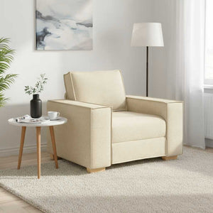Creme Sofa Sessel Stoff 100x78x84 cm
