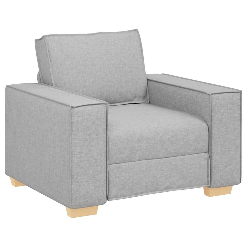 Sofa Stuhl Wolkengrau Stoff 100cm