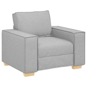 Sofa Stuhl Wolkengrau Stoff 100cm